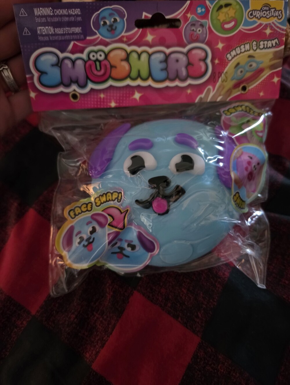 Smushers Face Swap Squeezy Fidget Toy Blue Viral Squishy ORB Curiosities